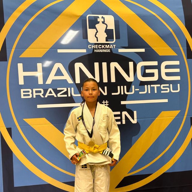 Ung BJJ-tävlande från STHLM SHOOT i Bromma på Haninge Open